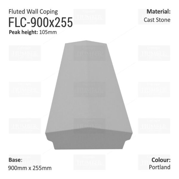 Fluted Wall Coping – 255mm x 900mm - Image 2