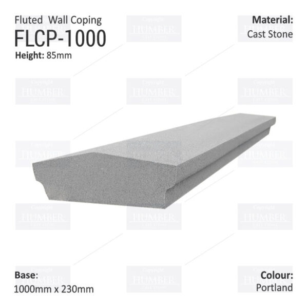 Fluted Wall Coping – 230mm x 1000mm - Image 2