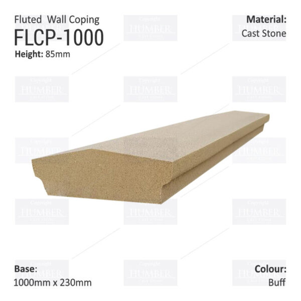 Fluted Wall Coping – 230mm x 1000mm