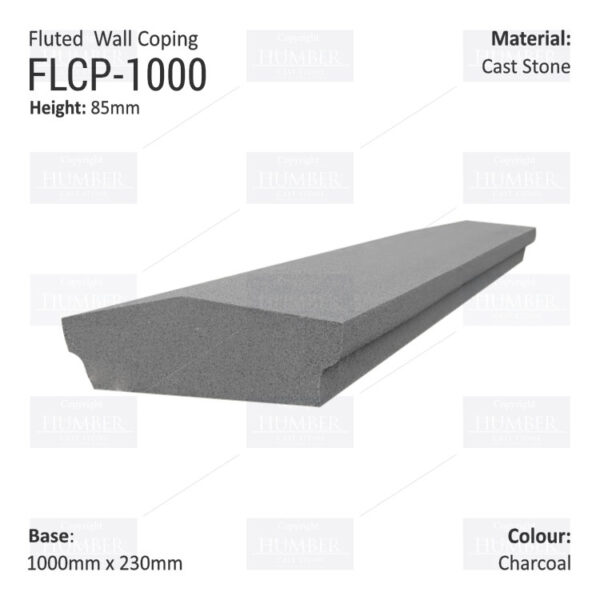 Fluted Wall Coping – 230mm x 1000mm - Image 3