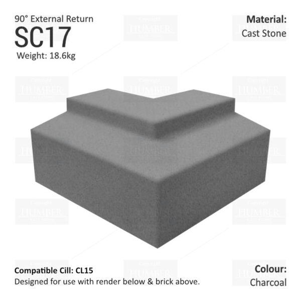 Render to Brick String Course (90° External Return) SC17 - Image 6