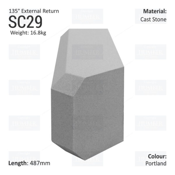 Chamfered String Course (135° External Return) SC29 - Image 5