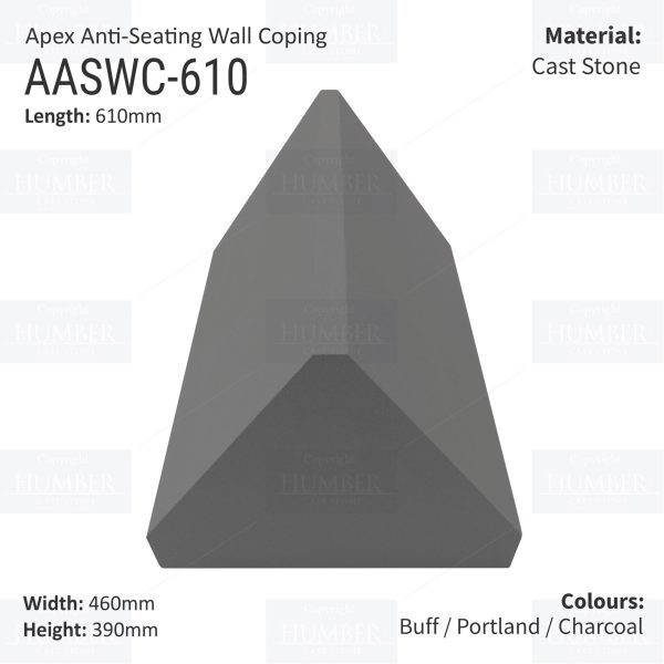 Apex Anti Seating Coping 610mm x 460mm - Image 3