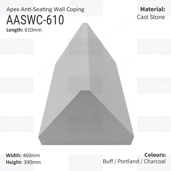 Apex Anti Seating Coping 610mm x 460mm - Image 2