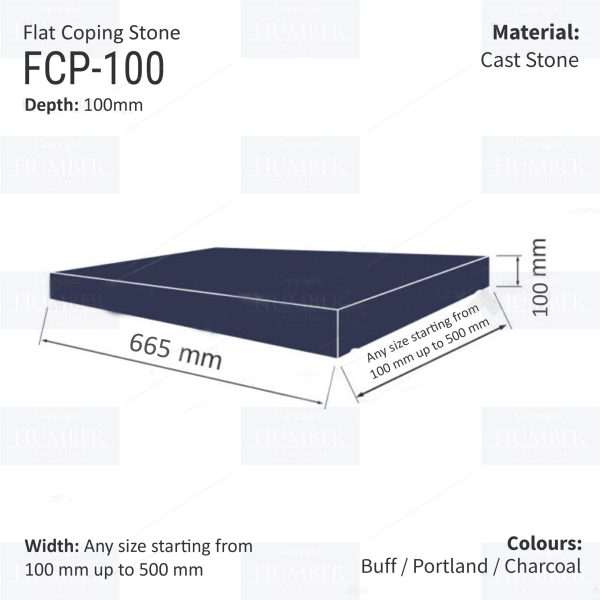 FLAT WALL COPINGS – 665MM LENGTH / 100MM HEIGHT - Image 4