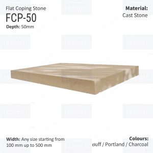 FLAT WALL COPINGS – 665MM LENGTH / 50MM HEIGHT