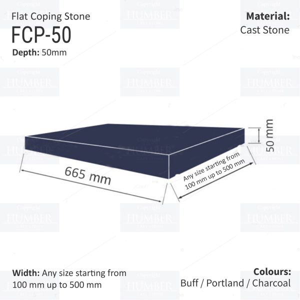 FLAT WALL COPINGS – 665MM LENGTH / 50MM HEIGHT - Image 4