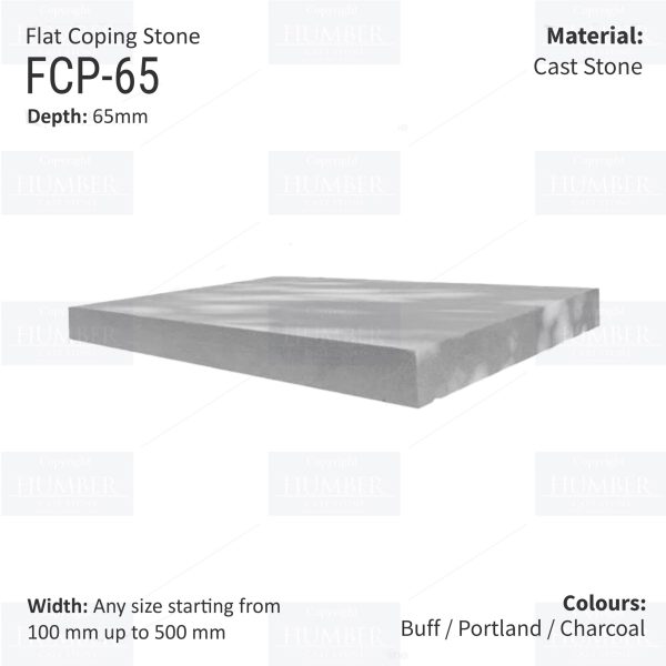 FLAT WALL COPINGS – 665MM LENGTH / 65MM HEIGHT - Image 2
