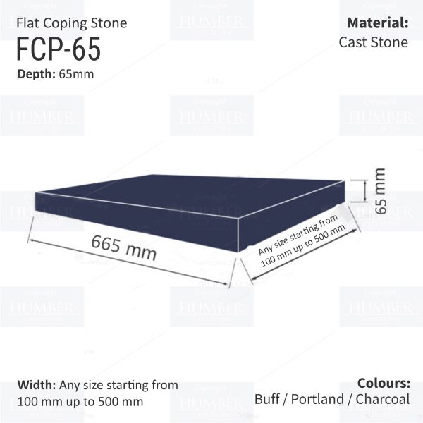 FLAT WALL COPINGS – 665MM LENGTH / 65MM HEIGHT - Image 4