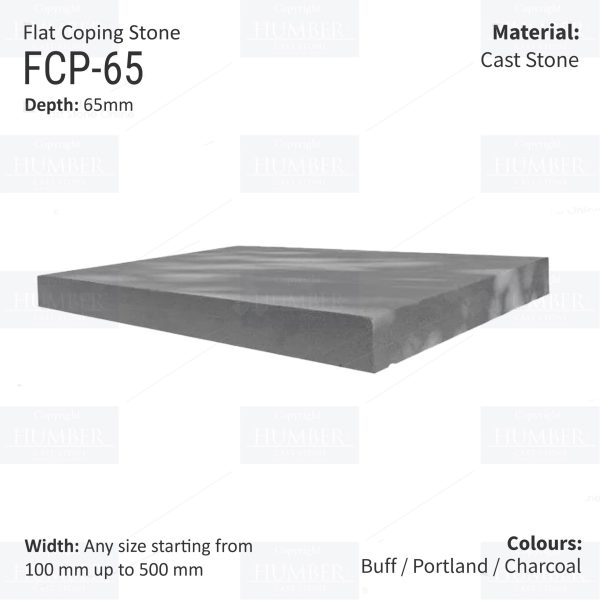 FLAT WALL COPINGS – 665MM LENGTH / 65MM HEIGHT - Image 3
