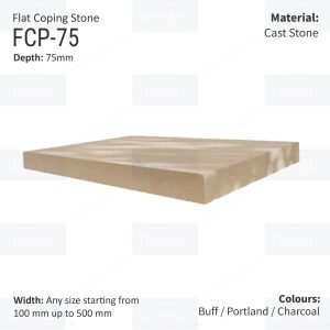 FLAT WALL COPINGS – 665MM LENGTH / 75MM HEIGHT