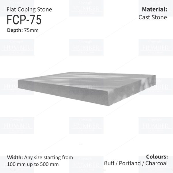 FLAT WALL COPINGS – 665MM LENGTH / 75MM HEIGHT - Image 2