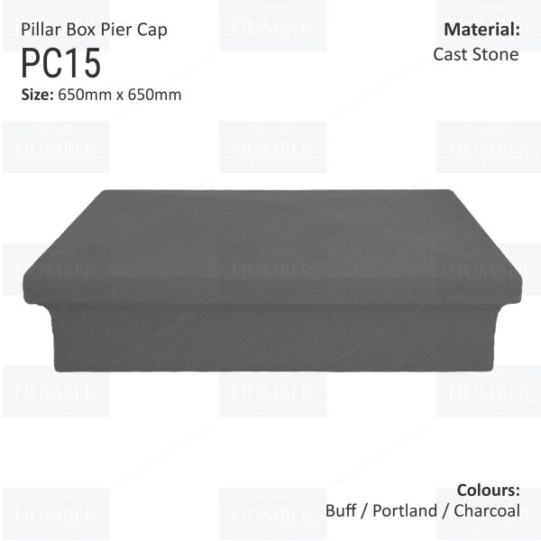 Pillar Box Pier Cap 650mm x 650mm - Image 3