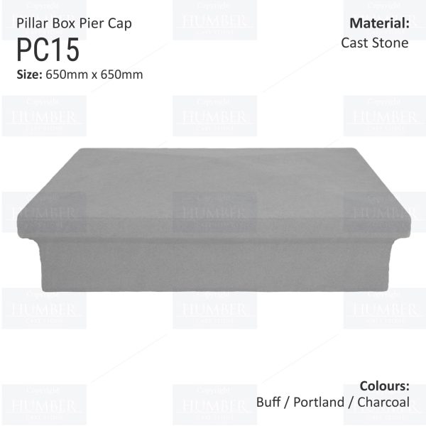Pillar Box Pier Cap 650mm x 650mm - Image 2