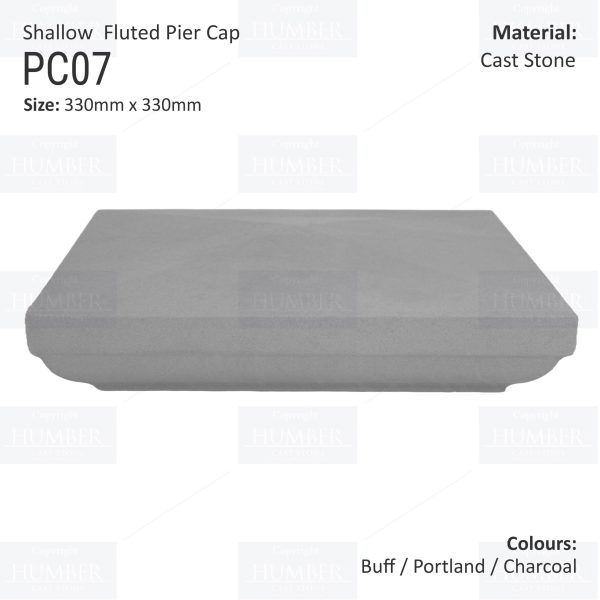 Slimline Fluted Pier Cap 330mm x 330mm - Image 2
