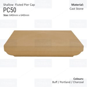Slimline Fluted Pier Cap 640mm x 640mm