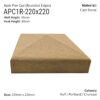 Apex Pier Cap 220mm x 220mm (Rounded Edges) – Humber Cast Stone