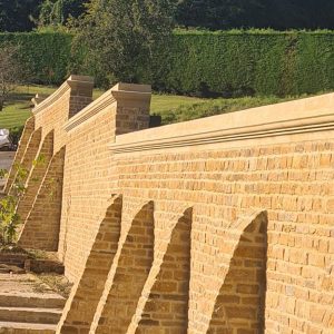 Abode Homes, Boundary Wall, Bespoke Wall Copings, Cast Stone, Wall Copings, Custom Made Wall Copings,