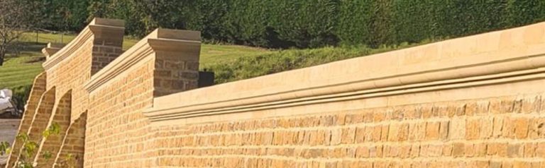 Abode Homes, Boundary Wall, Bespoke Wall Copings, Cast Stone, Wall Copings, Custom Made Wall Copings,