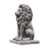 Large Sitting Lion Left Side