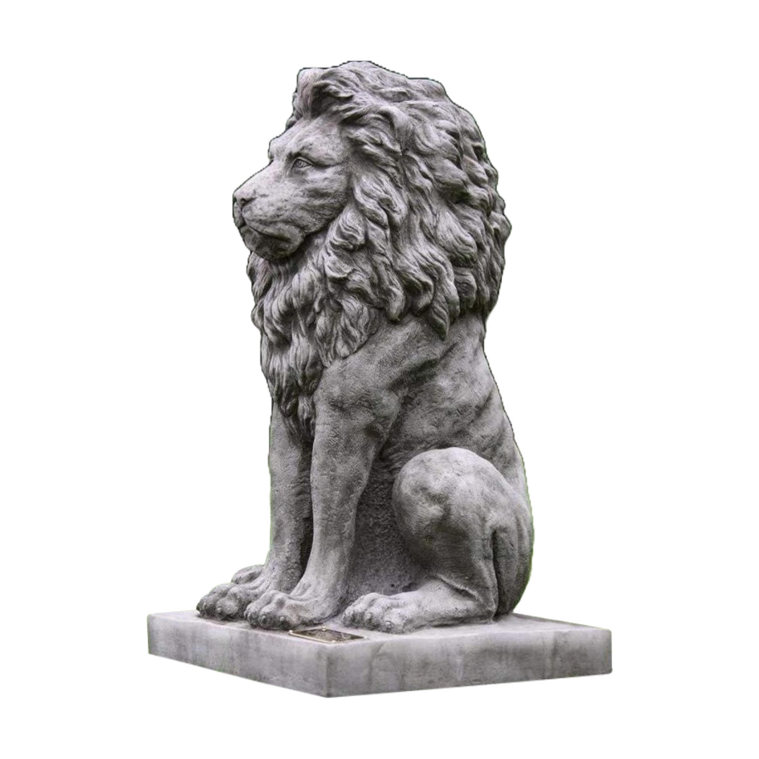 Large Sitting Lion Left Side