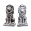Large Sitting Lion Pair
