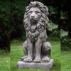 Large Sitting Lion front