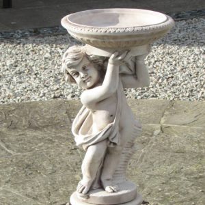 CherubRigthBirdbath_CHRBB-4-047-garden