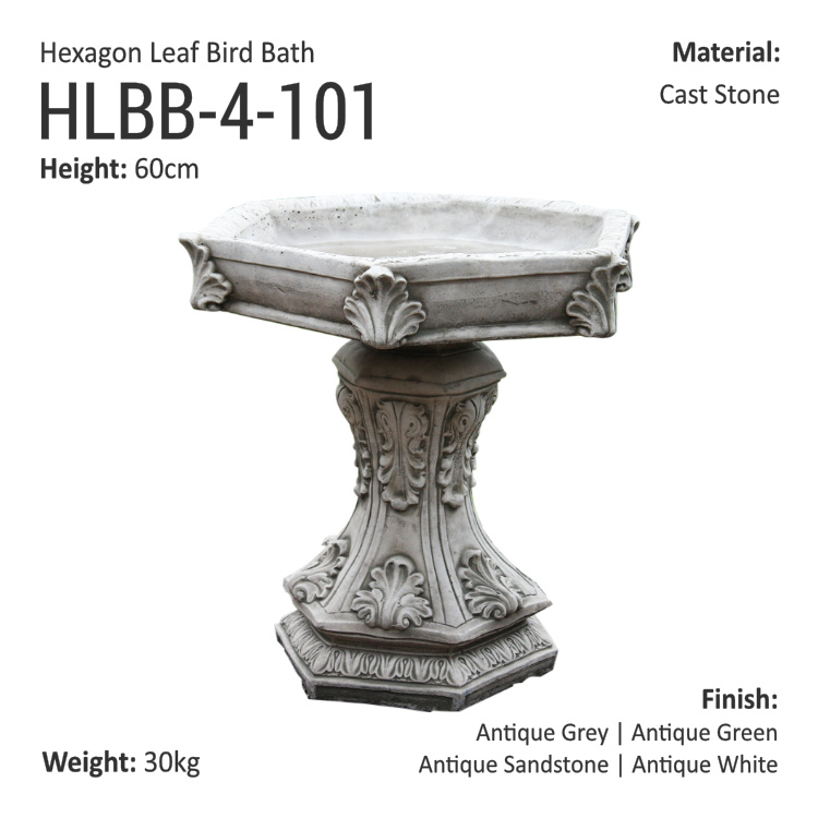 HexagonLeafBirdbath-HLBB-4-101