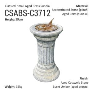 ClassicSmallAgedBrassSundial_CSABS-C3712